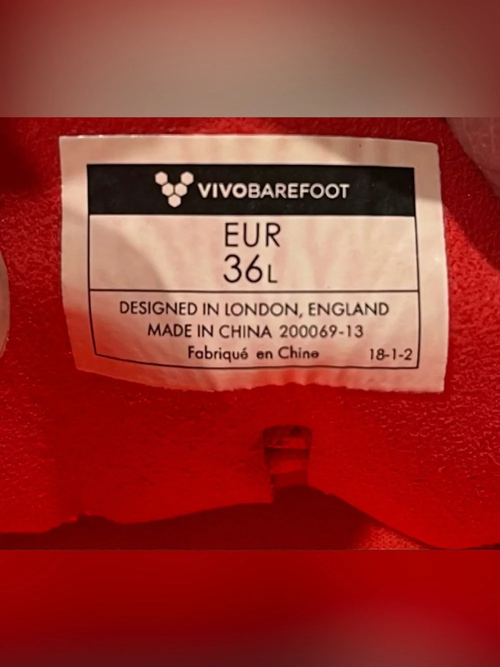 Vivobarefoot Primus Lite III WomensBarefoot Shoes Vibrant Red Size5.5/6 EUR 36